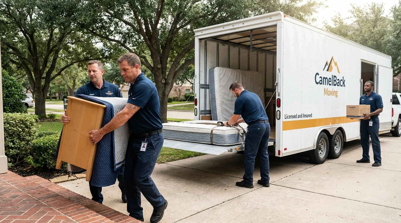 Crew loading residential truck for cross-state move from Rock Hill, SC
