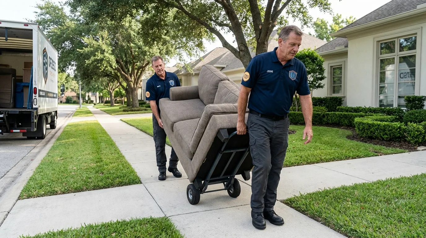Local residential moving crew loading furniture in Rock Hill, SC